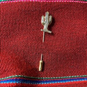 Gold Saguaro Cactus Stick Pin, Lapel Pin, Tie Pin, Hat Pin